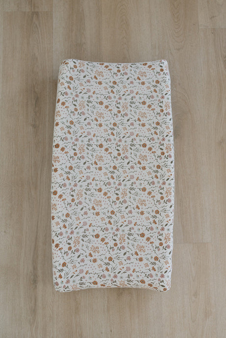 Meadow Floral Muslin Changing Pad Cover - HoneyBug 