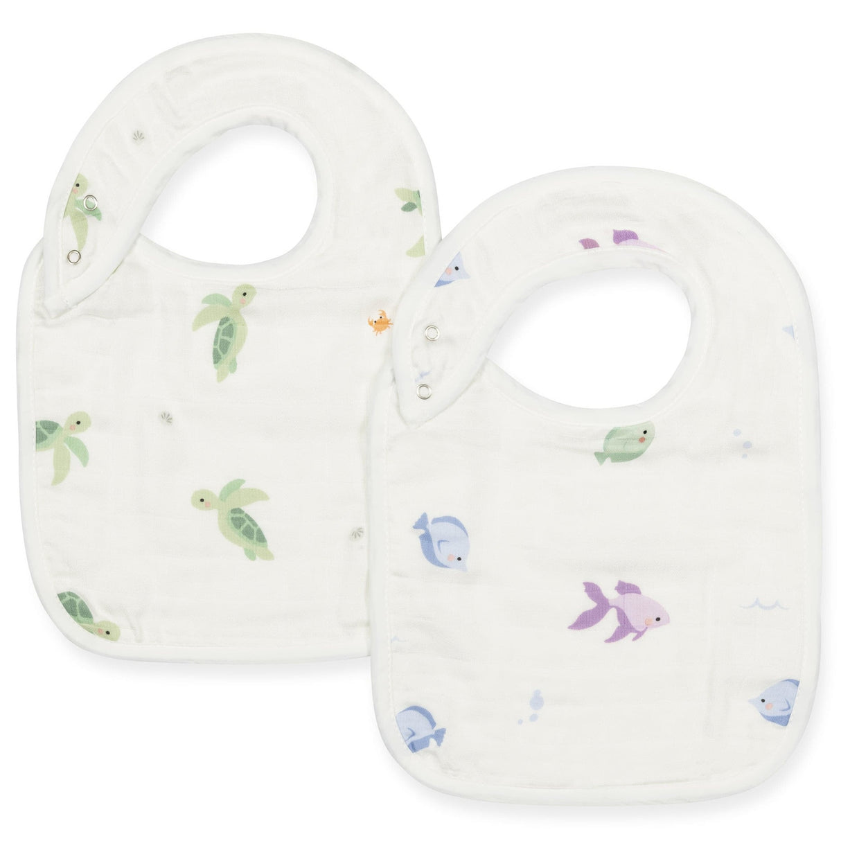 Fish & Turtle Bib Set - HoneyBug 
