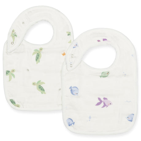 Fish & Turtle Bib Set - HoneyBug 