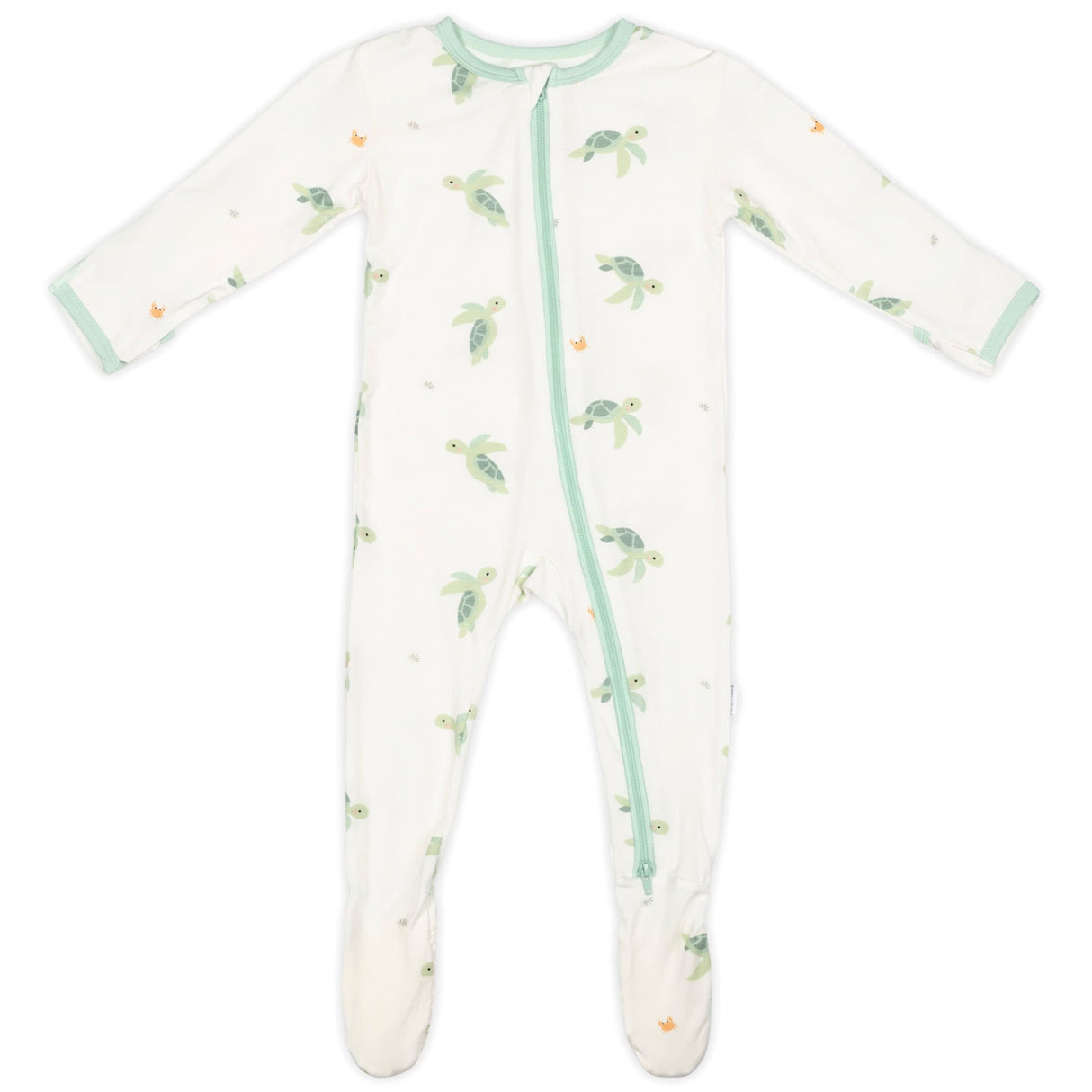 Turtle Zippered Footie - HoneyBug 