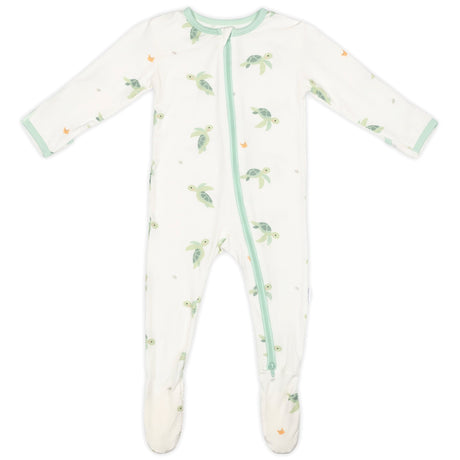 Turtle Zippered Footie - HoneyBug 