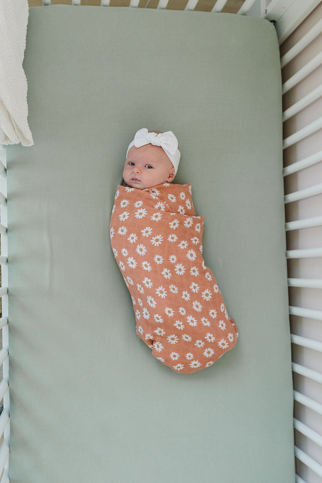 Sage Bamboo Stretch Crib Sheet - HoneyBug 