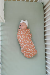 Sage Bamboo Stretch Crib Sheet - HoneyBug 