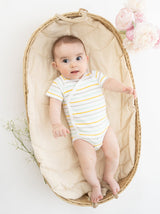 Organic Cotton Pride Kimono Onesie - Stripes - HoneyBug 