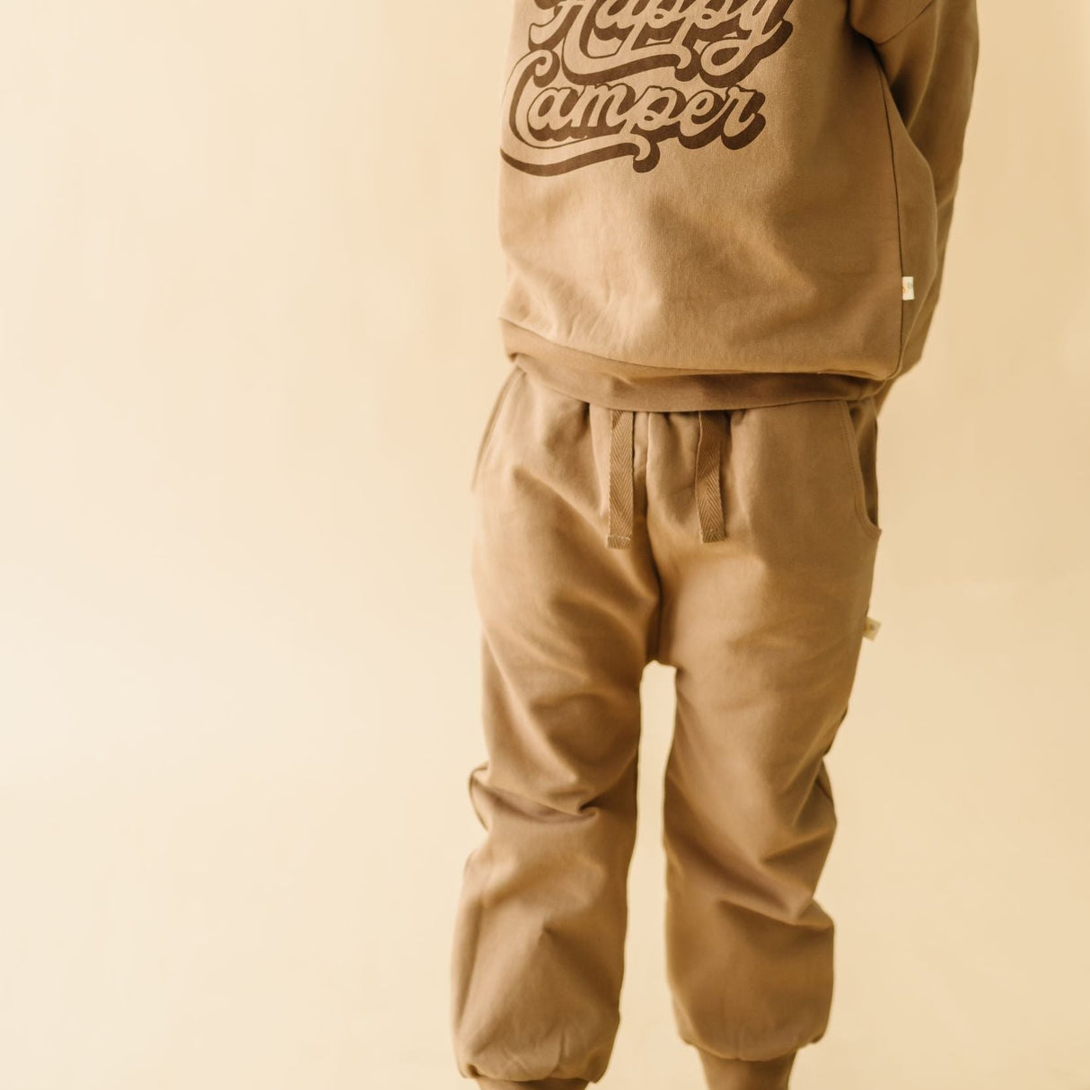 Organic Fleece Jogger Pants - Taupe - HoneyBug 