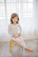 Ditsy Blue Floral | Two-Piece Pajama Set - HoneyBug 