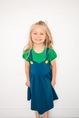 Green Super Bro Dress - HoneyBug 