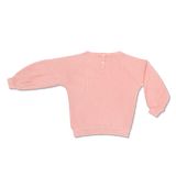 Waffle Balloon Sleeve Sweatshirt - Dusty Rose - HoneyBug 