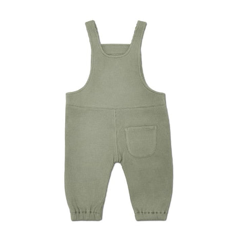 Waffle Overalls - Olive Green - HoneyBug 