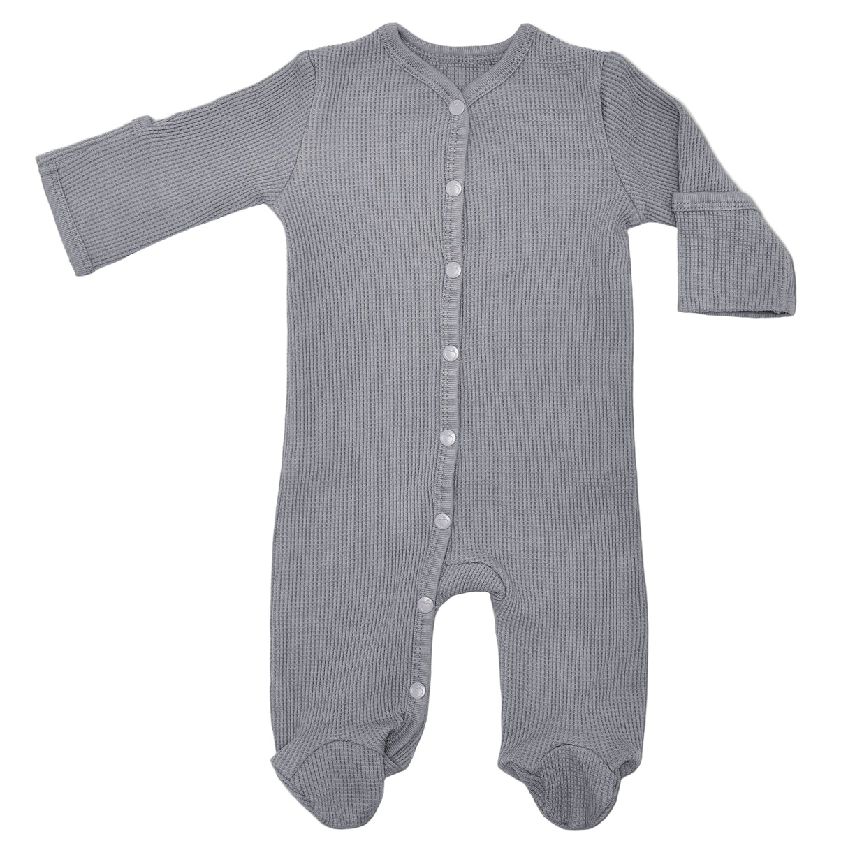 Waffle Footie - Smoke - HoneyBug 