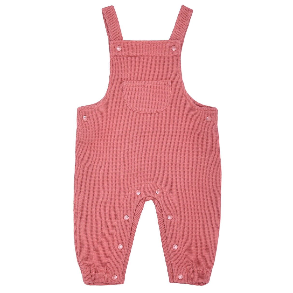 Waffle Overalls - Terra Cotta - HoneyBug 