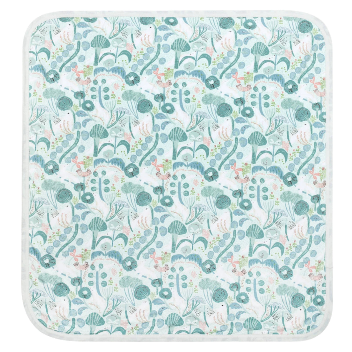 Bamboo Blend Baby Blanket - Minty Bear Bloom - HoneyBug 