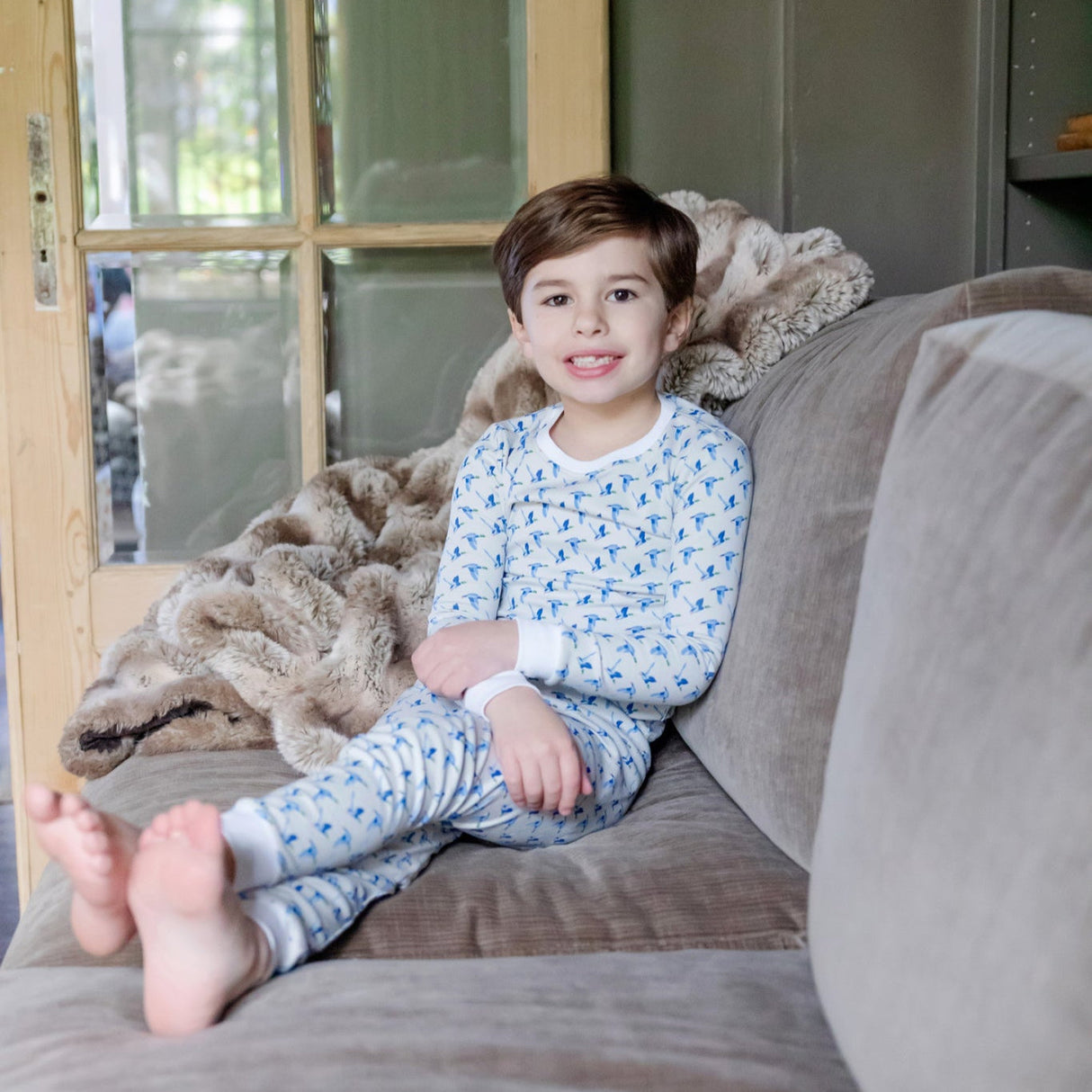 Grayson Boys' Pajama Pant Set - Mallard Ducks - HoneyBug 