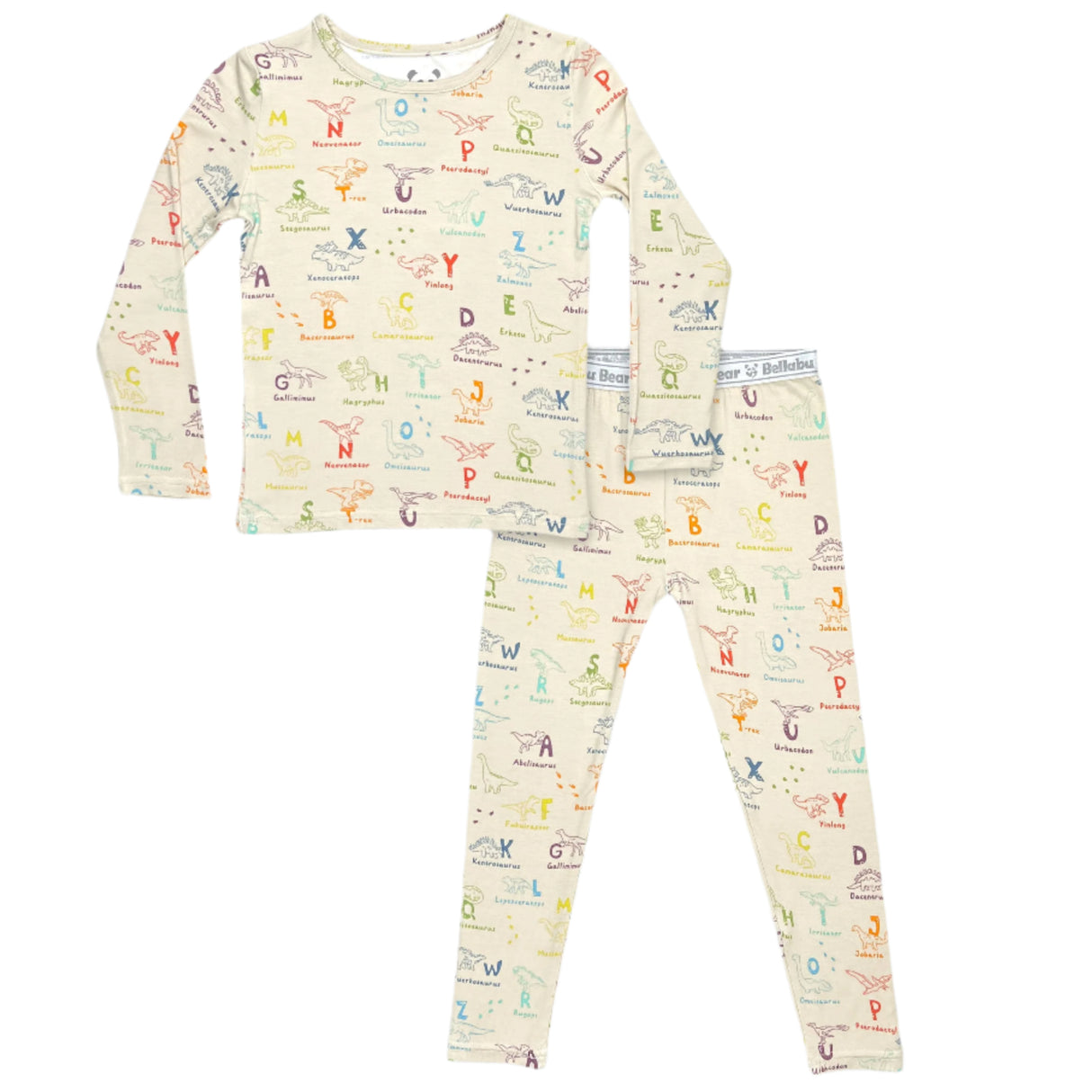 Dino ABC Bamboo Kids Pajamas - HoneyBug 