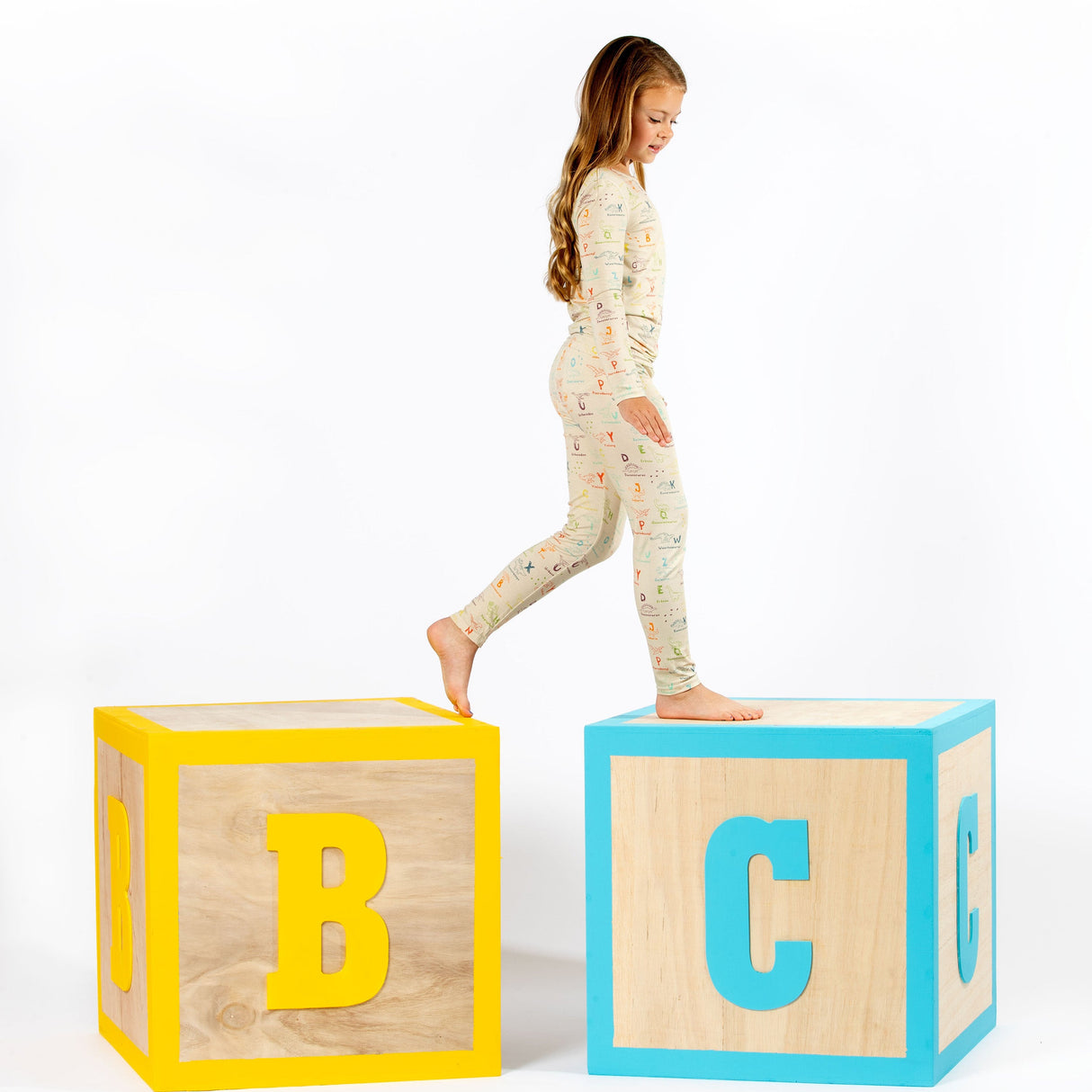 Dino ABC Bamboo Kids Pajamas - HoneyBug 