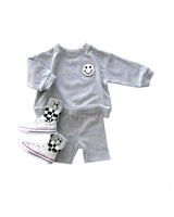 Biker Shorts Set | Gray - HoneyBug 