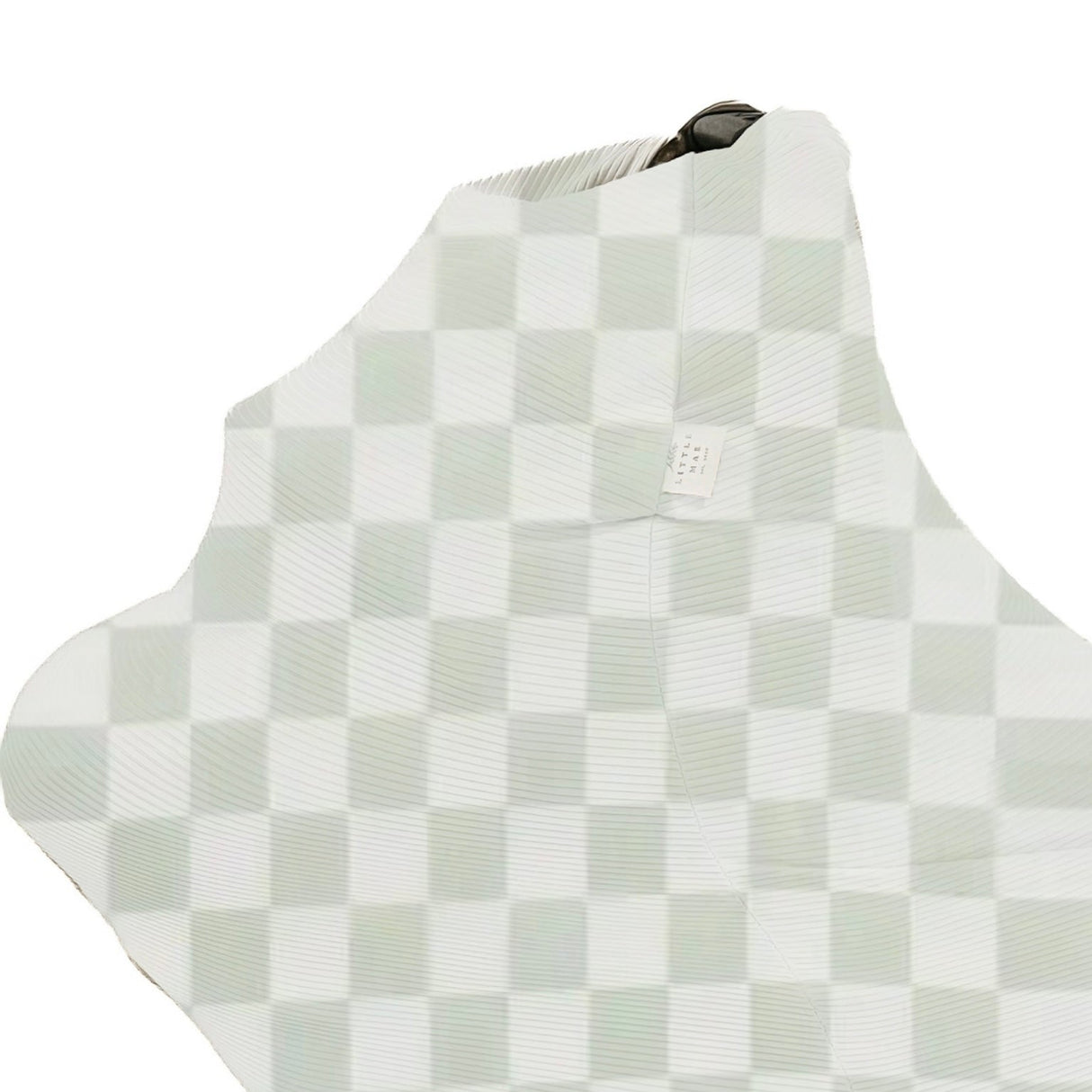 Leaf Green & White Checkered Carseat Cover