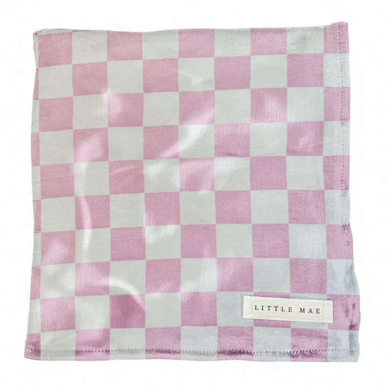 Sugar Pink & White Checkered Stretch Swaddle