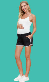 EveryMama EveryWear™️ Maternity Postpartum Shorties - Black - HoneyBug 