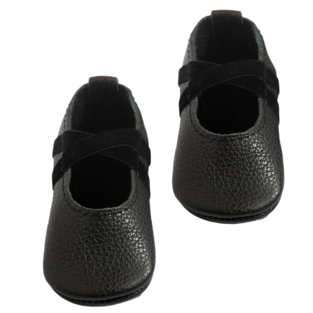 Ebony Ballet Slipper Baby Shoe - HoneyBug 