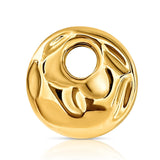 Joss Hammered Circle Brooch - HoneyBug 