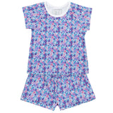 Emery Girls' Short Set - Blackberry Floral - HoneyBug 