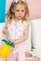 Pink Flamingo Onesie with Bows - HoneyBug 