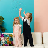 Navy Knit Dungaree - HoneyBug 