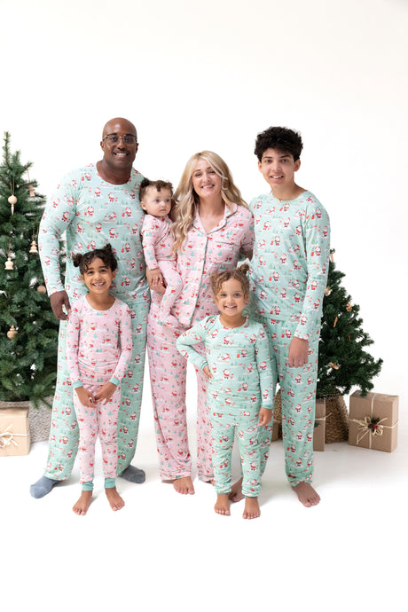 Adult Short Sleeve Coat Style with Pants - Golfing Mrs. Claus and Elves - HoneyBug 