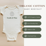 Loved. Clay Organic Cotton Baby Bodysuit Short Sleeve - HoneyBug 