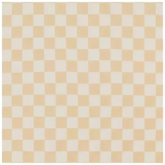 Butter Yellow & White Checkered Crib Sheet