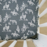 Wild West Muslin Crib Sheet - HoneyBug 