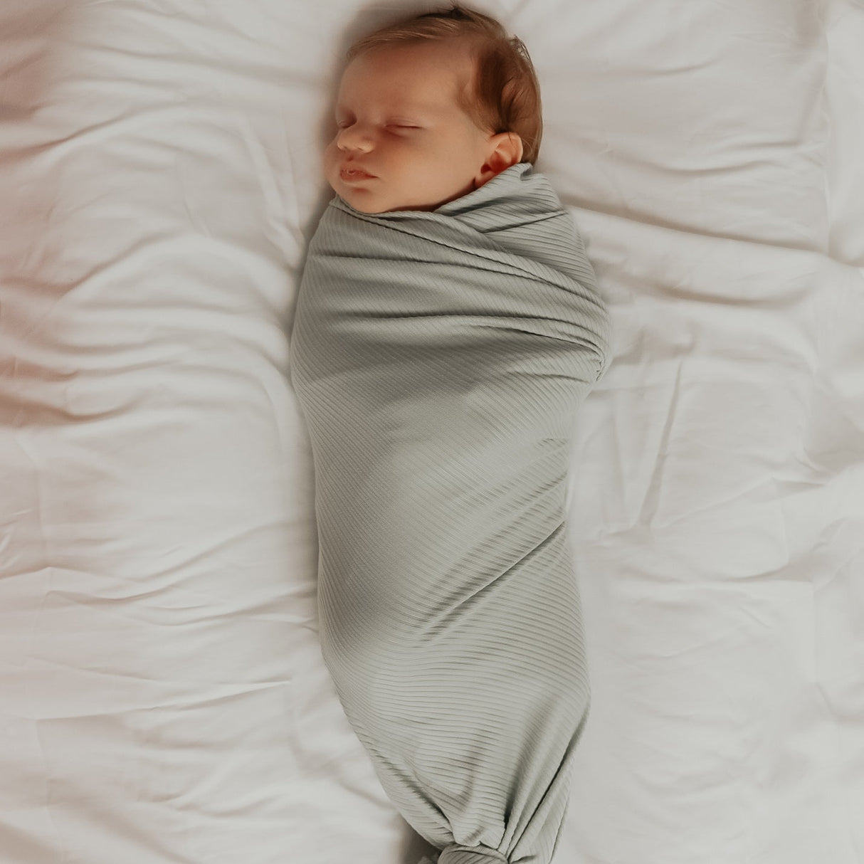 Seafoam Ribbed Stretch Swaddle