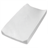 Pearl White Ribbed Changing Pad Cover