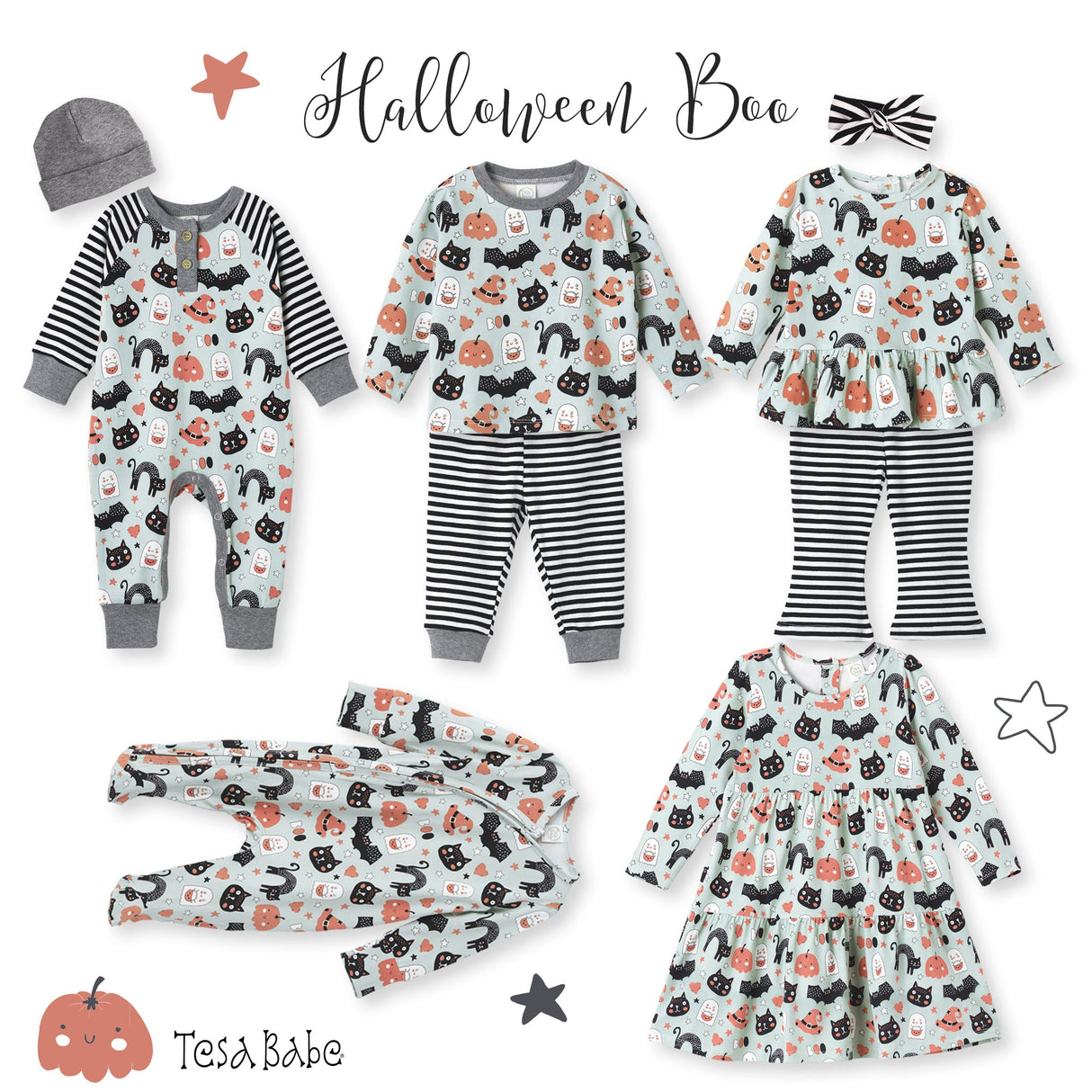 Halloween Henley Bamboo Romper - HoneyBug 