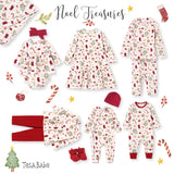 Bamboo Holiday Baby Zip Romper – Christmas One-Piece Pajamas - Noel - HoneyBug 