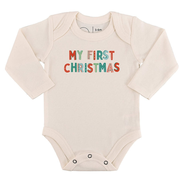 graphic bodysuit | my first christmas (long sleeve) - HoneyBug 