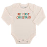 graphic bodysuit | my first christmas (long sleeve) - HoneyBug 