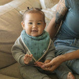 Cotton Muslin + Fleece Bandana Bib 4 Pack - Wallflower - HoneyBug 