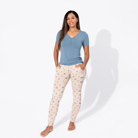Football Bamboo Women's Pajama Set - HoneyBug 