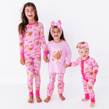 On Game Days We Wear Pink Cha Cha Leggings and Graphic Set - HoneyBug 