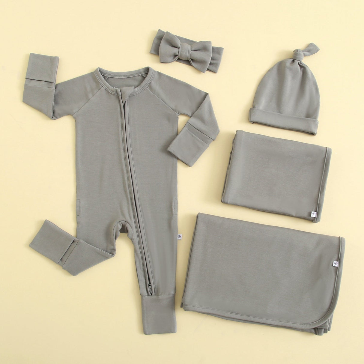 Forest Green Zippered Baby Romper - HoneyBug 