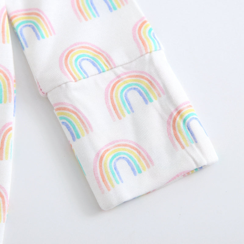 Forever Rainbow Zippered Baby Romper