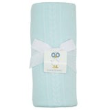 Mint Knit Blanket - HoneyBug 
