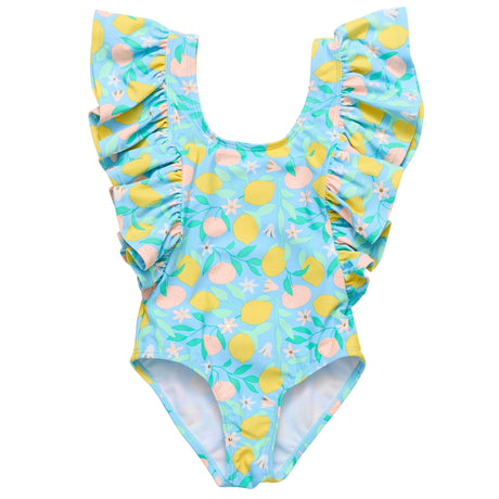 Lemon Drops Wide Frill Swimsuit - HoneyBug 