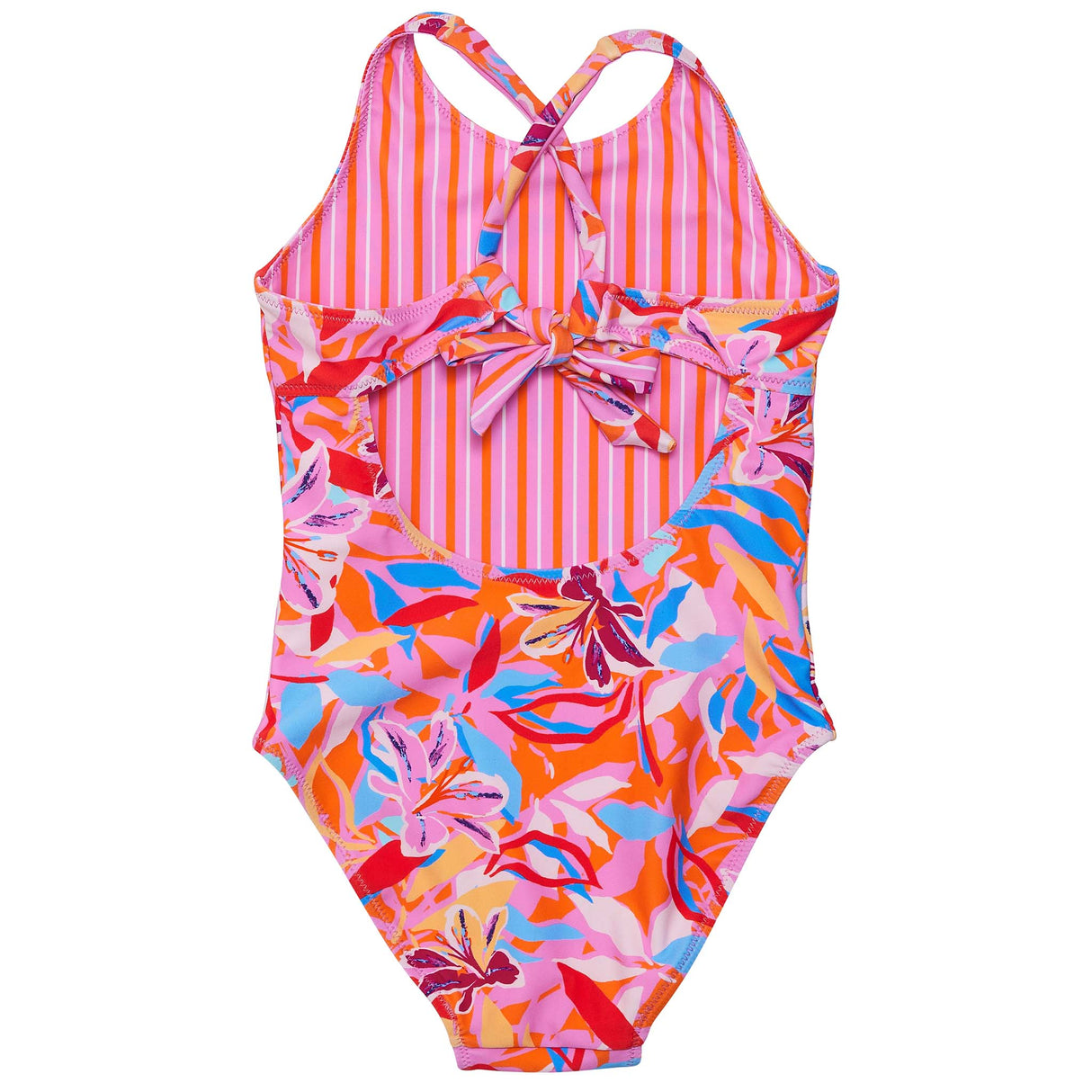 Blooming Sunset Sustainable X Back Swimsuit - HoneyBug 