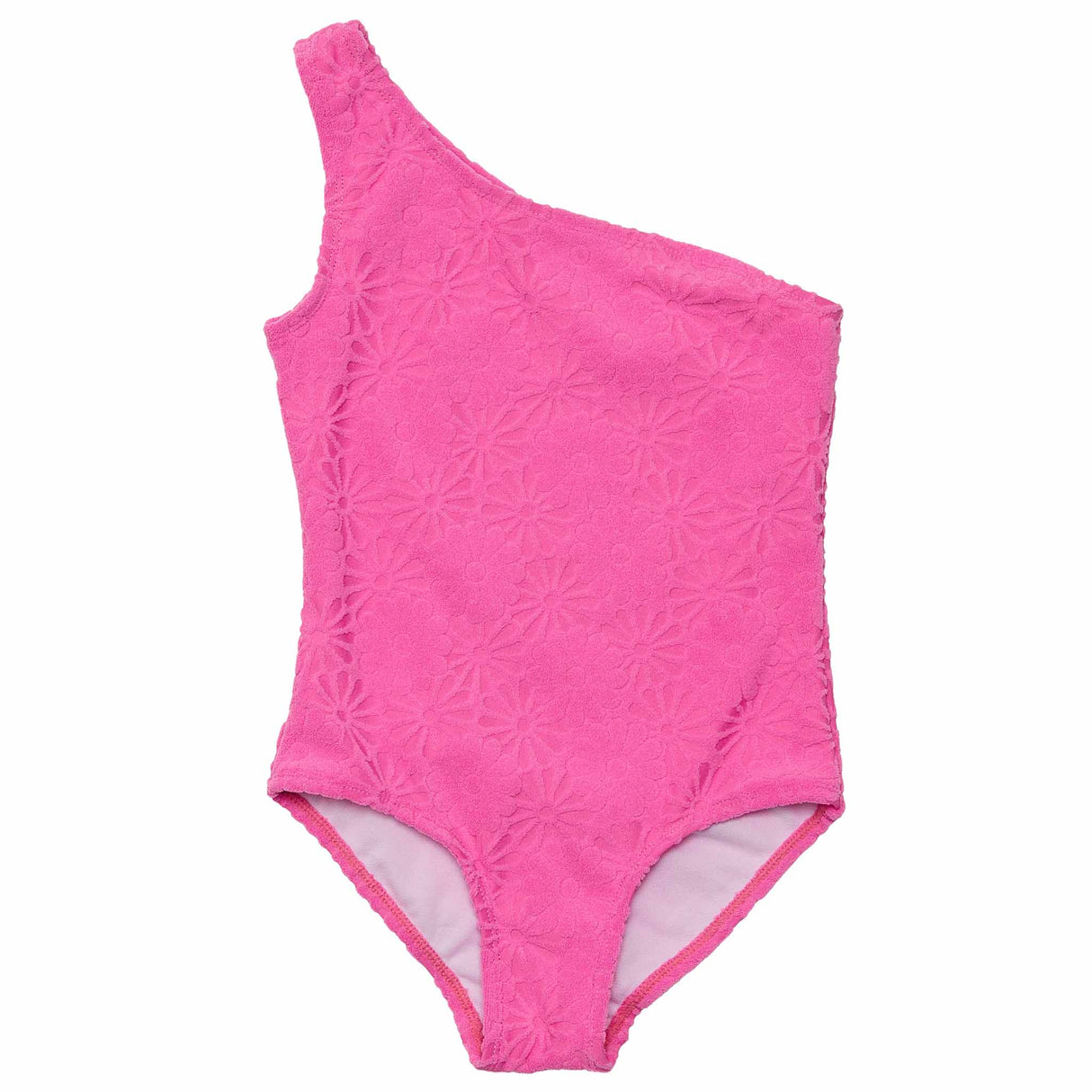 Bubblegum Bloom One Shoulder Swimsuit - HoneyBug 