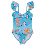 Kaleido Fish Sustainable Frill Swimsuit - HoneyBug 