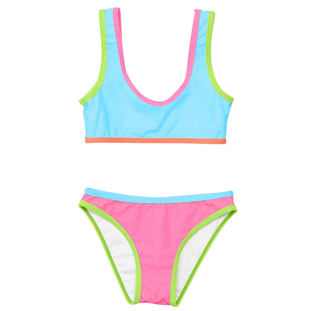 Candy Colorblock Crop Bikini - HoneyBug 