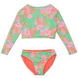 Coastal Shells Sustainable Crop LS Rash Top Set - HoneyBug 